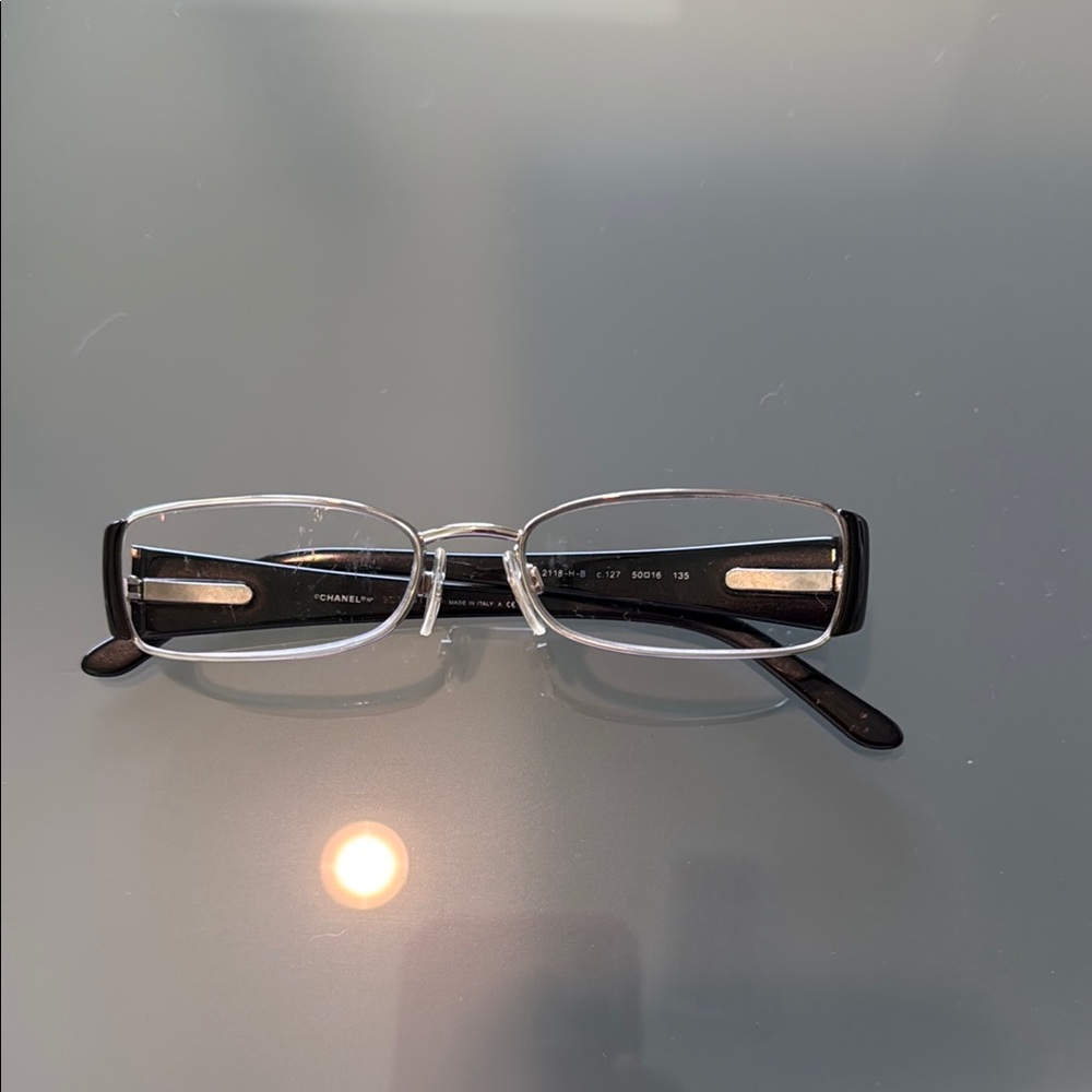 CHANEL Black and Silver Women's Glasses